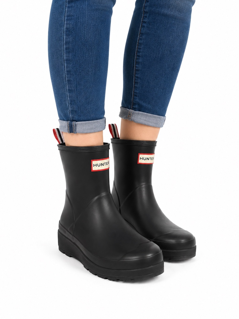 Size 7 Hunter Women’s Original Play Short Waterproof Rain Boots Black